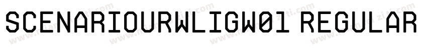 ScenarioURWLigW01 Regular Regular字体转换